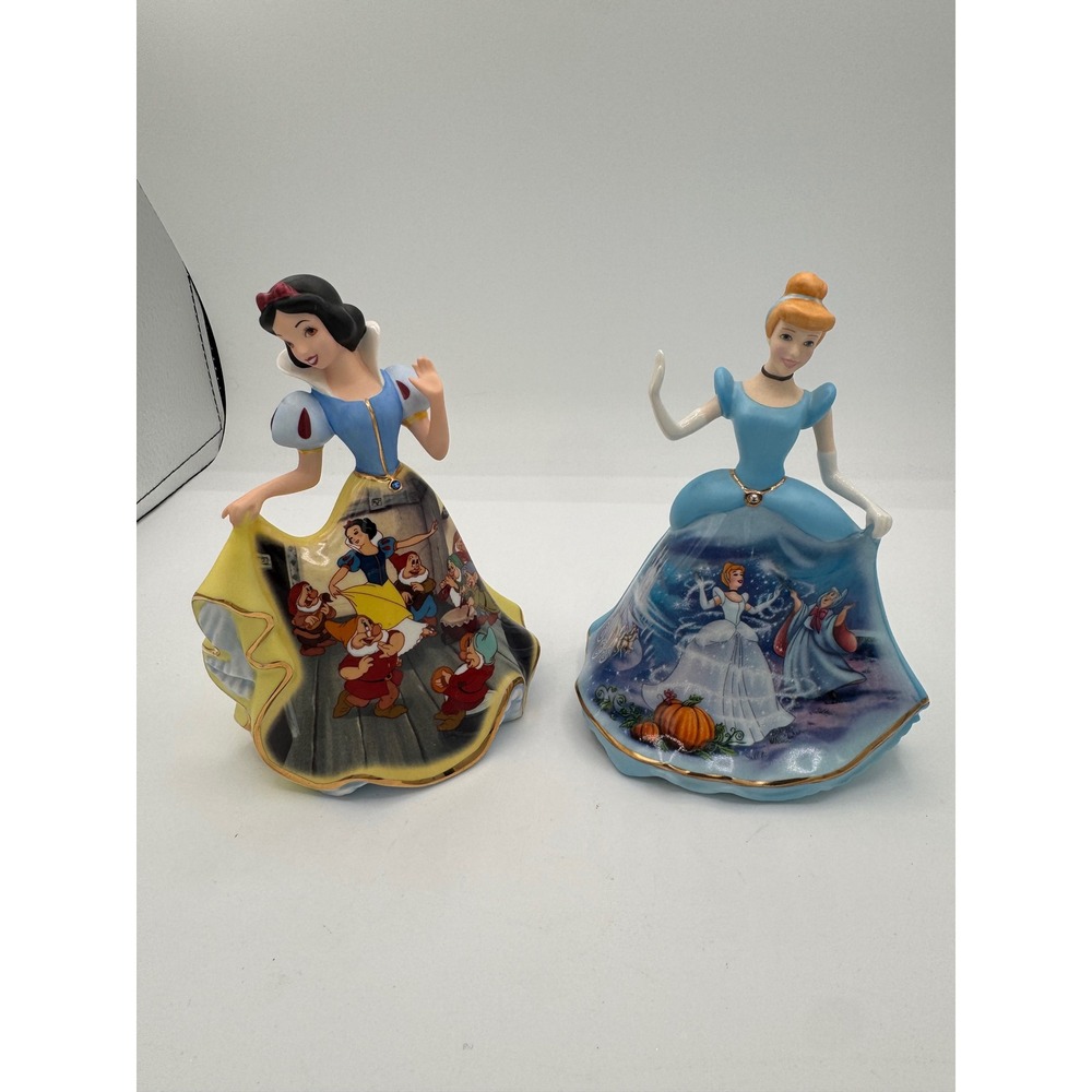 Disney Bradford Editions Princess Bell Set Snow White 82582 Cinderella 82581